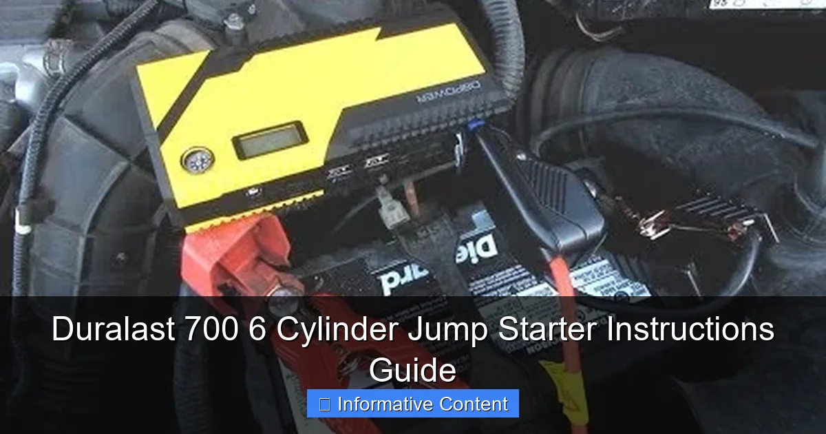Duralast 700 6 Cylinder Jump Starter Instructions Guide
