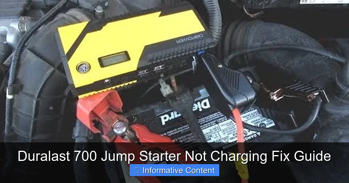 Duralast 700 Jump Starter Not Charging Fix Guide