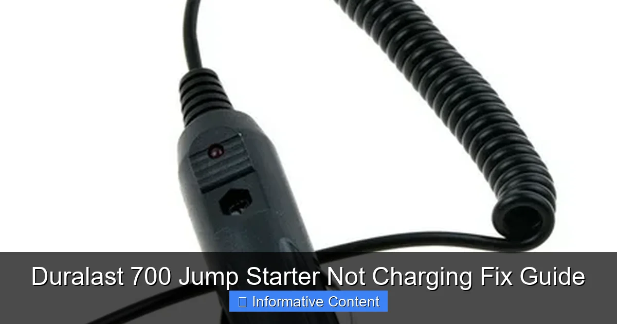 Duralast 700 Jump Starter Not Charging Fix Guide