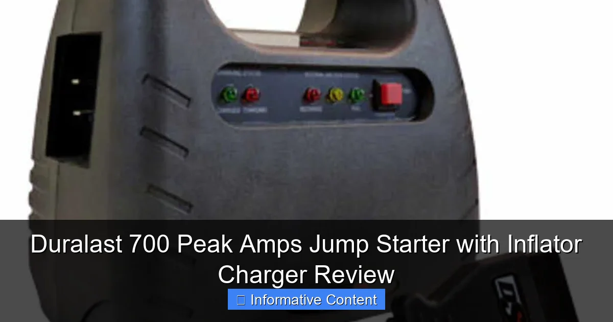 Duralast 700 Peak Amps Jump Starter with Inflator Charger Review