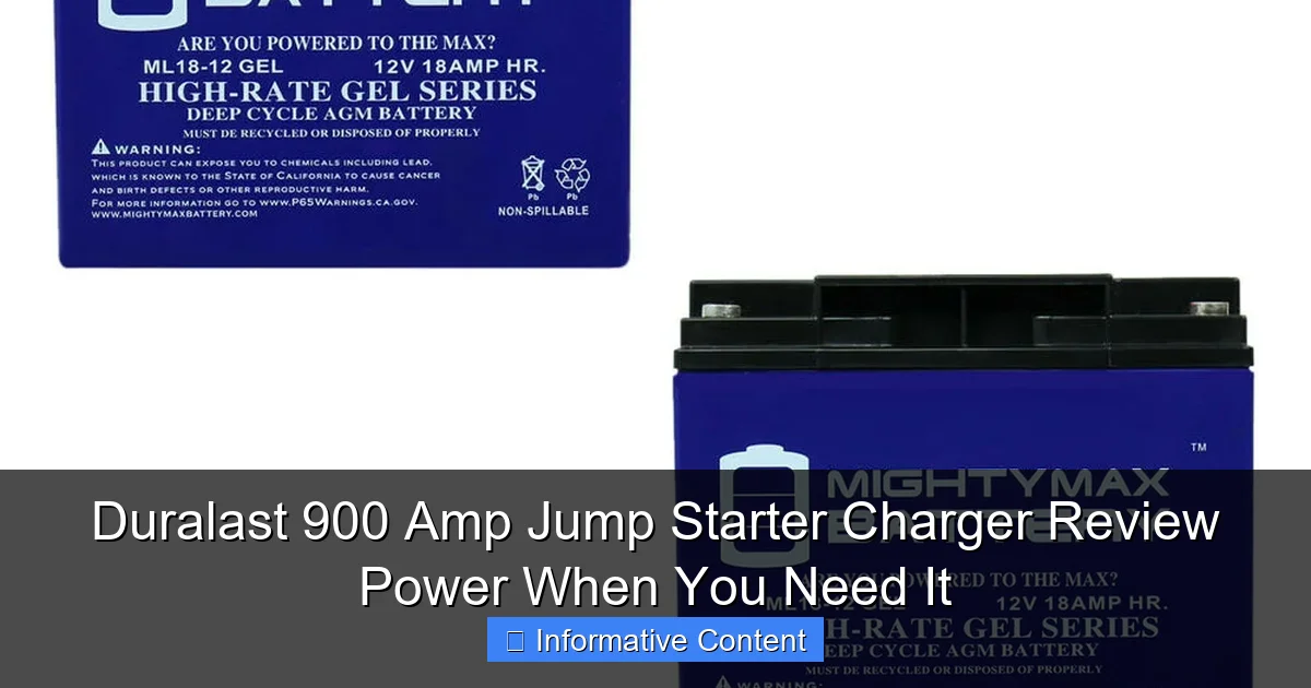 Duralast 900 Amp Jump Starter Charger Review Power When You Need It