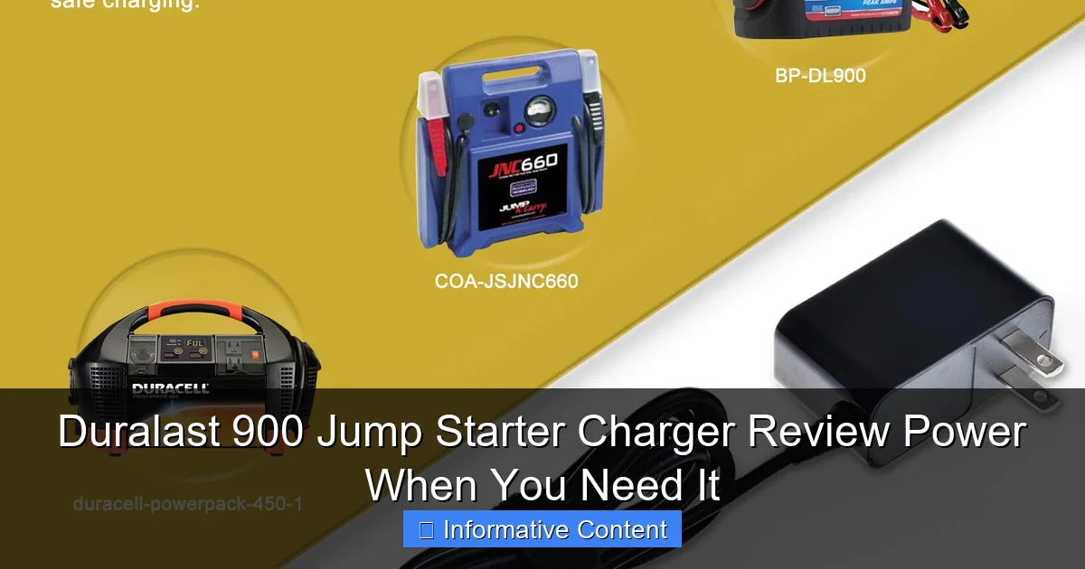Duralast 900 Jump Starter Charger Review Power When You Need It