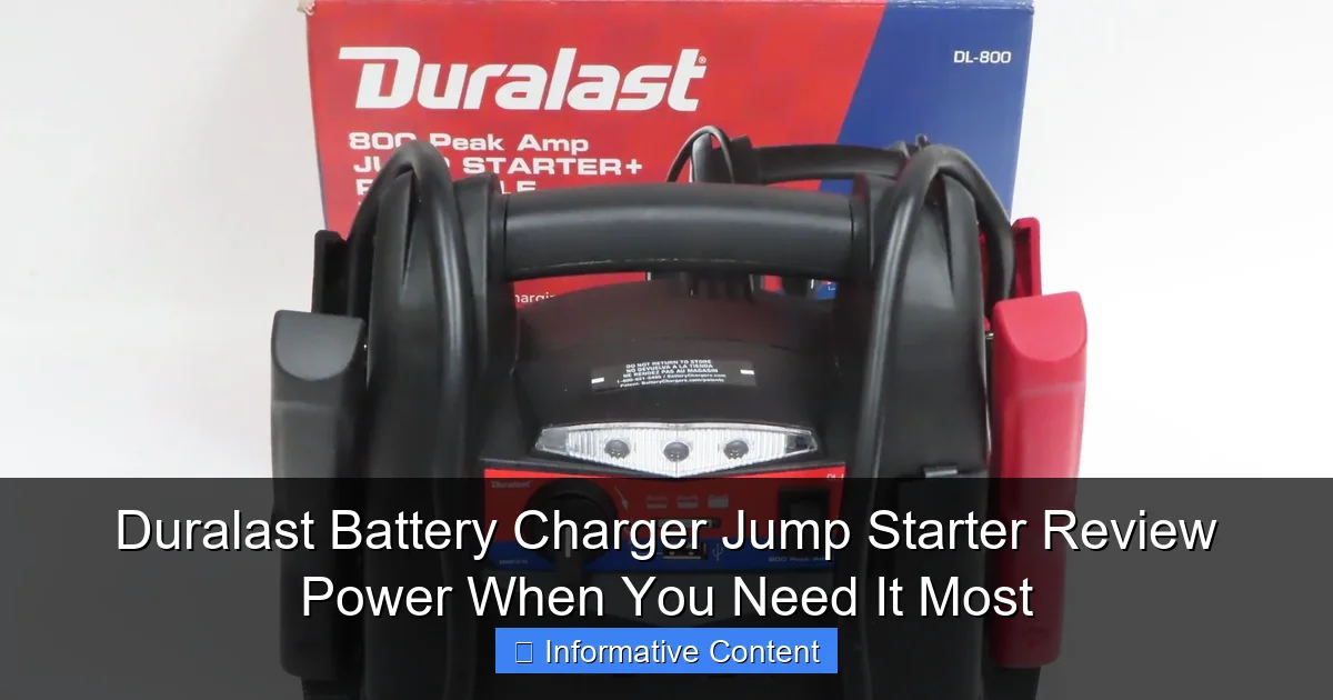 Duralast Battery Charger Jump Starter Review Power When You Need It Most
