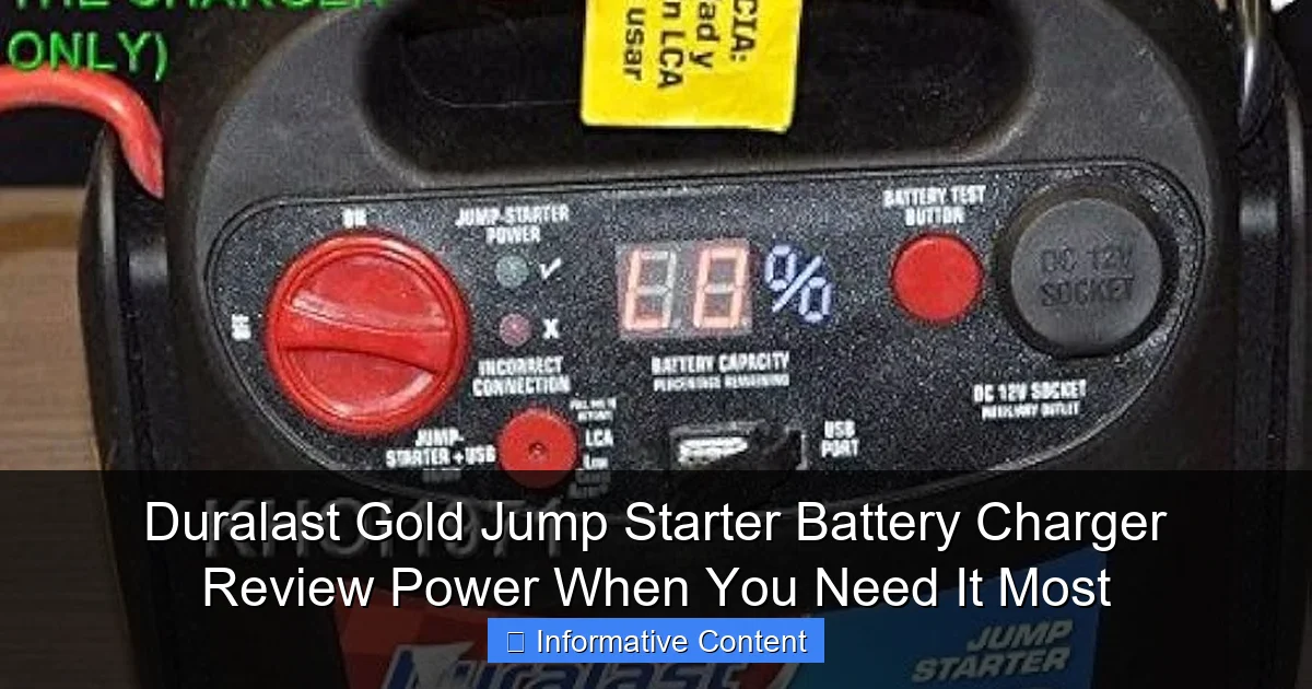 Duralast Gold Jump Starter Battery Charger Review Power When You Need It Most