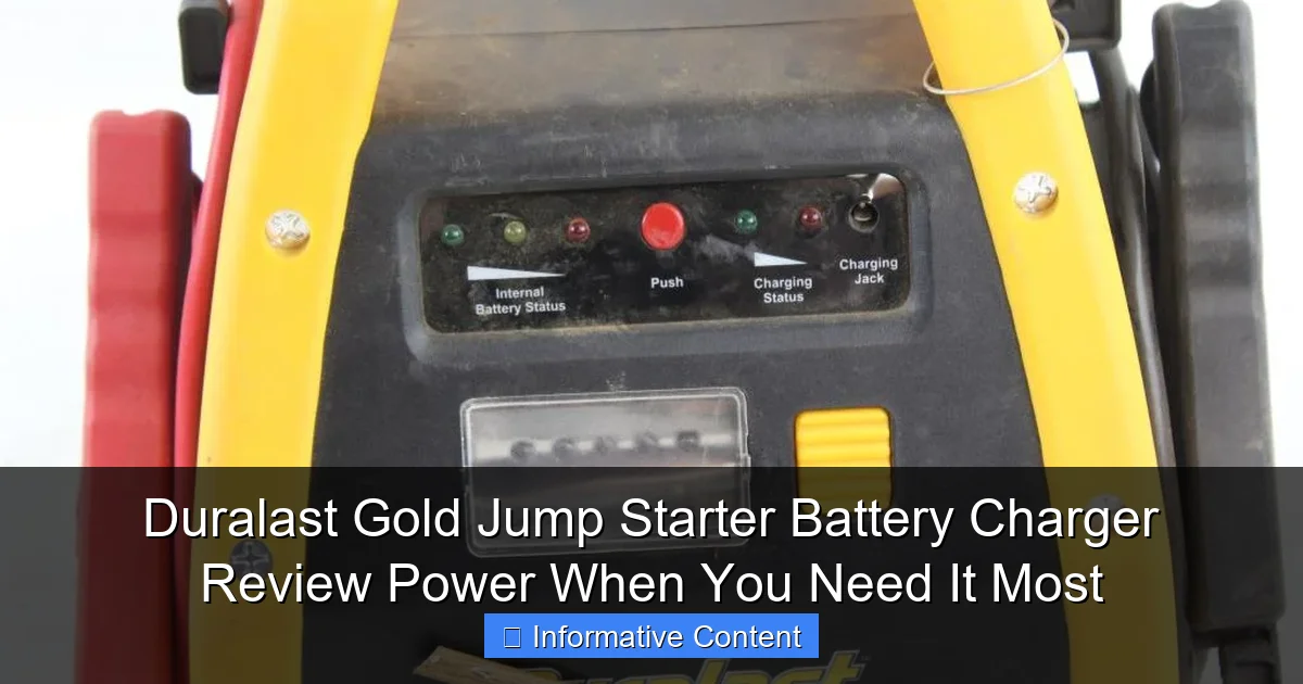 Duralast Gold Jump Starter Battery Charger Review Power When You Need It Most