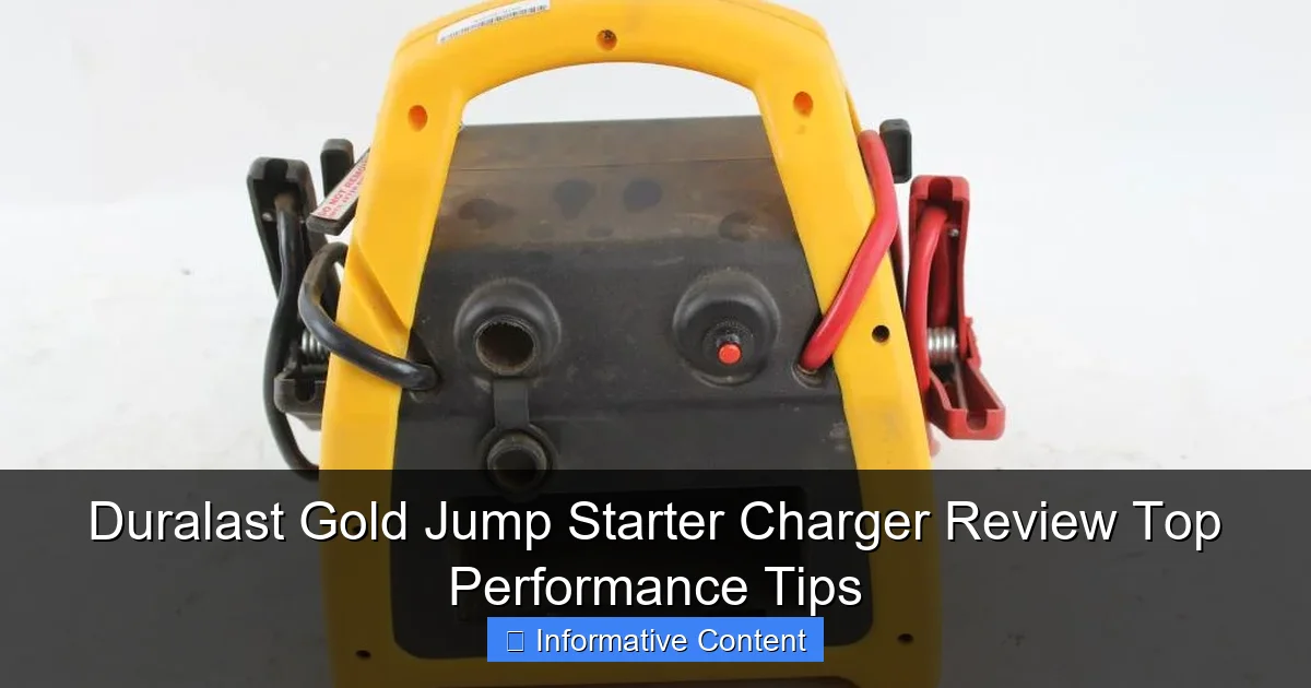 Duralast Gold Jump Starter Charger Review Top Performance Tips