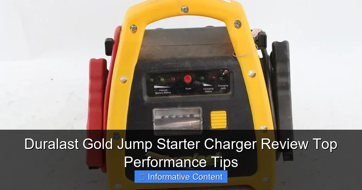 Duralast Gold Jump Starter Charger Review Top Performance Tips