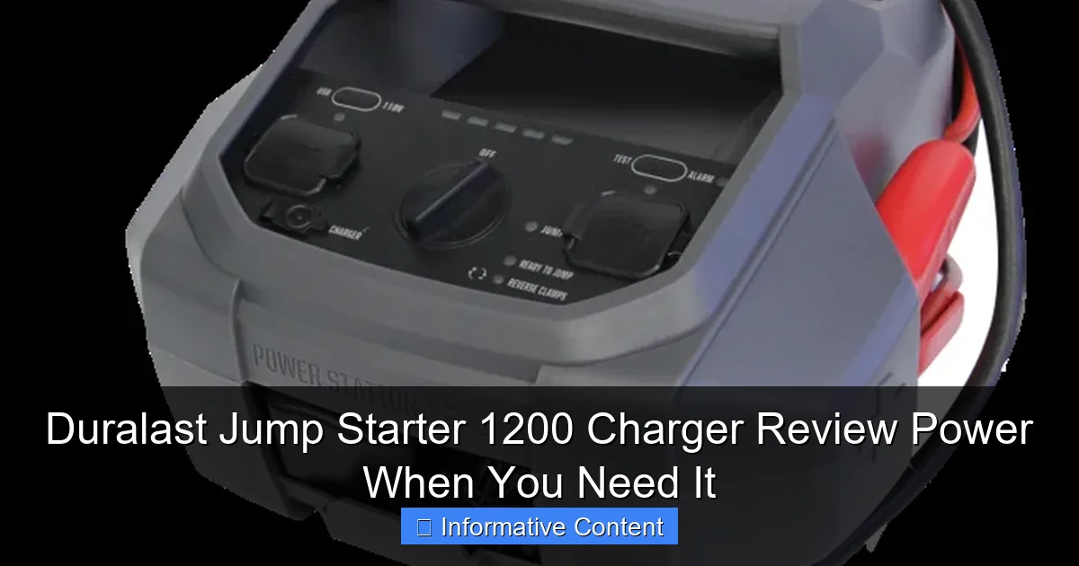Duralast Jump Starter 1200 Charger Review Power When You Need It