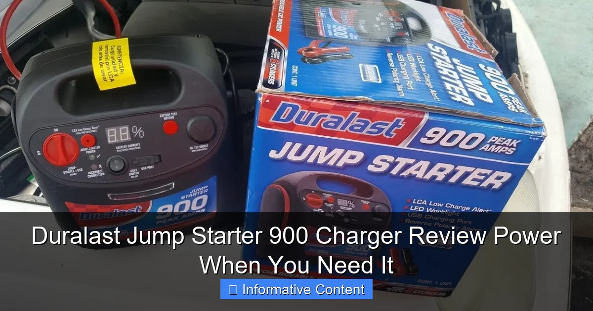 Duralast Jump Starter 900 Charger Review Power When You Need It