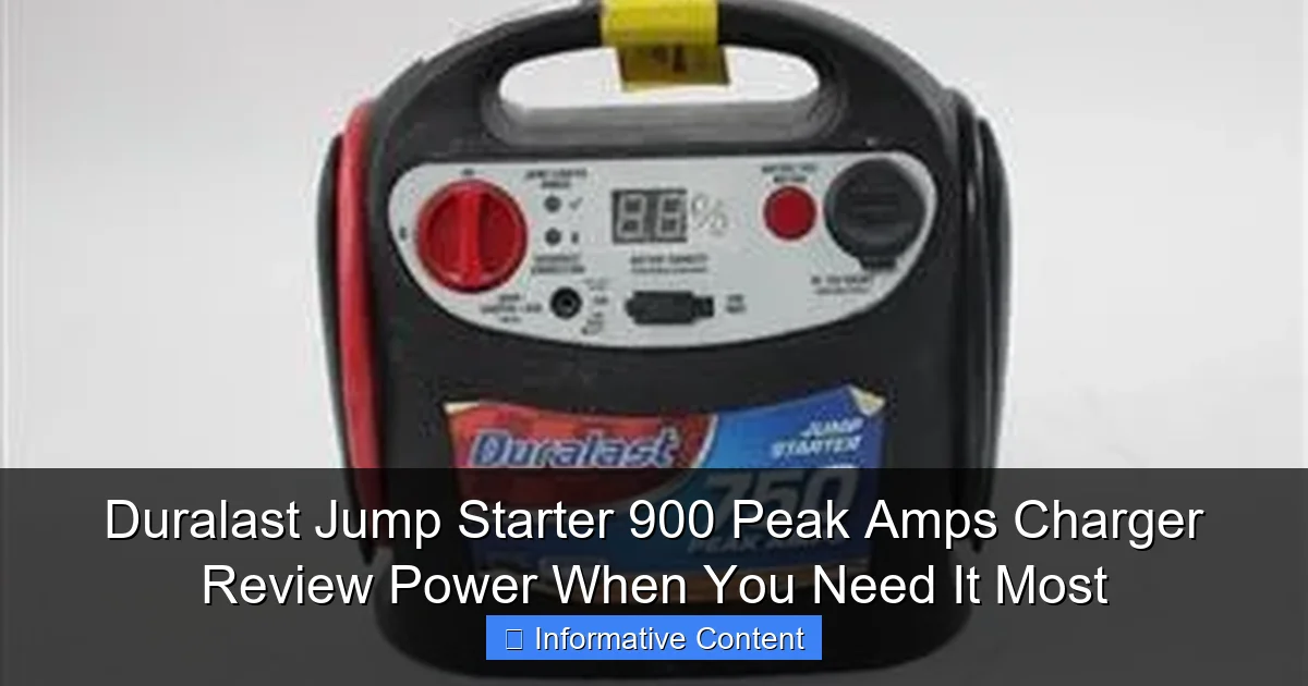 Duralast Jump Starter 900 Peak Amps Charger Review Power When You Need It Most