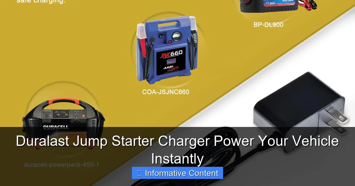 Duralast Jump Starter Charger Power Your Vehicle Instantly
