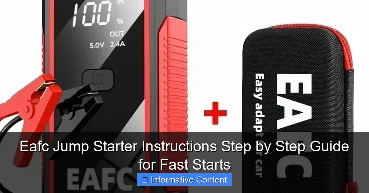 Eafc Jump Starter Instructions Step by Step Guide for Fast Starts