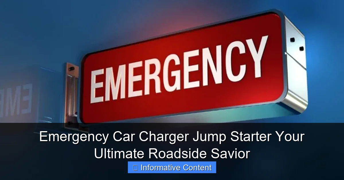Emergency Car Charger Jump Starter Your Ultimate Roadside Savior