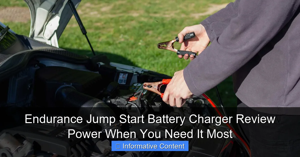 Endurance Jump Start Battery Charger Review Power When You Need It Most