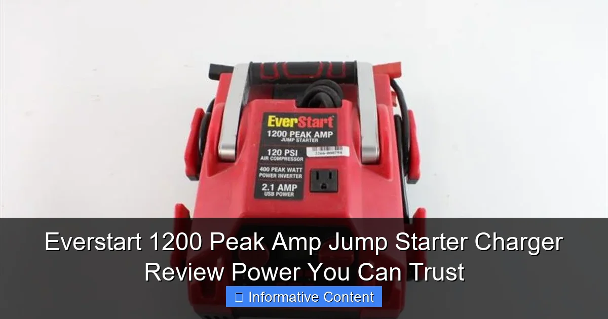 Everstart 1200 Peak Amp Jump Starter Charger Review Power You Can Trust