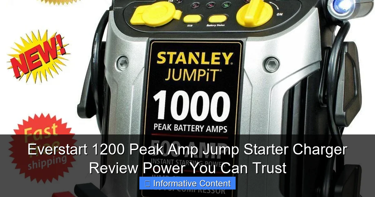 Everstart 1200 Peak Amp Jump Starter Charger Review Power You Can Trust