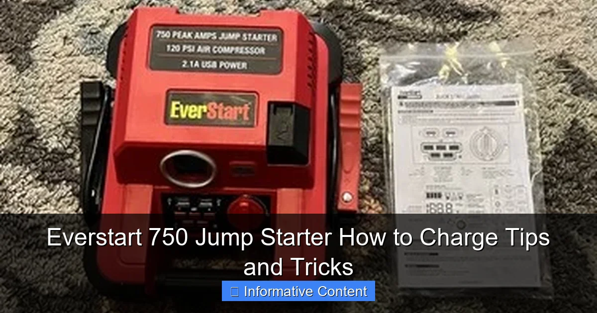 Everstart 750 Jump Starter How to Charge Tips and Tricks