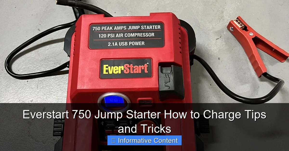 Everstart 750 Jump Starter How to Charge Tips and Tricks