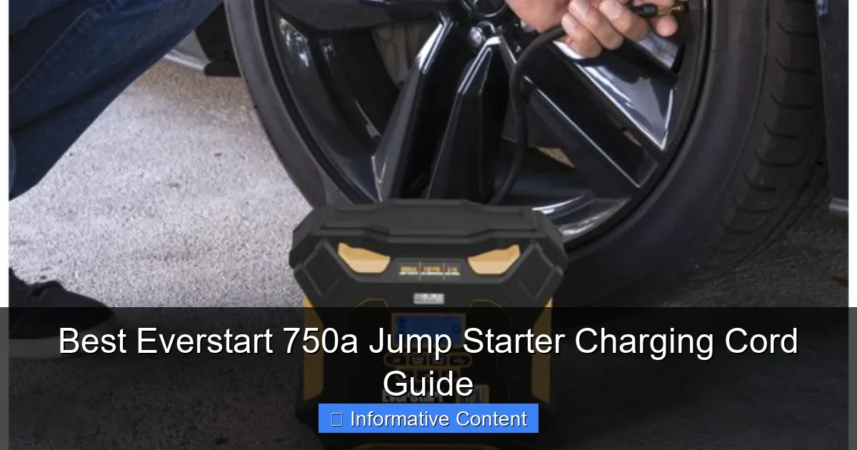 Best Everstart 750a Jump Starter Charging Cord Guide