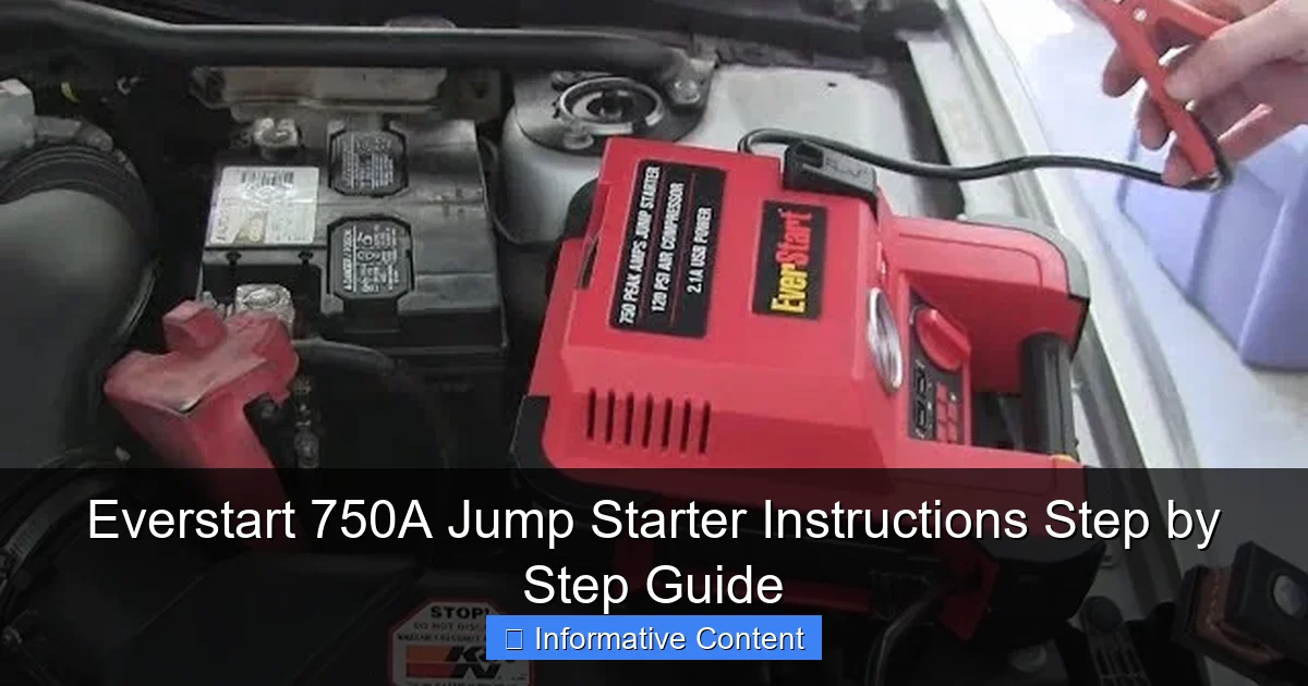 Everstart 750A Jump Starter Instructions Step by Step Guide