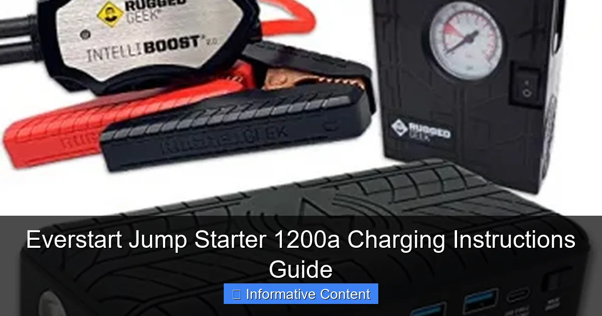 Everstart Jump Starter 1200a Charging Instructions Guide