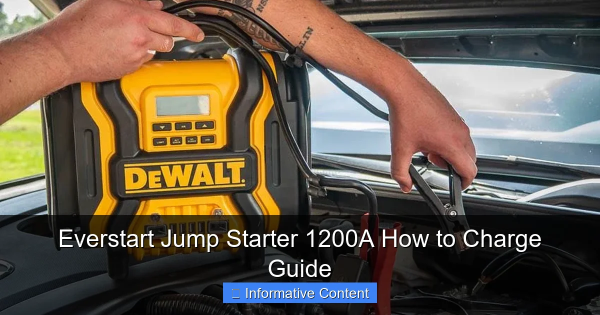 Everstart Jump Starter 1200A How to Charge Guide