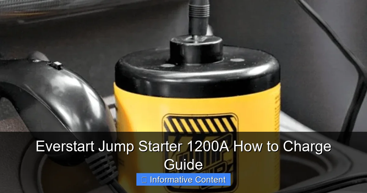 Everstart Jump Starter 1200A How to Charge Guide