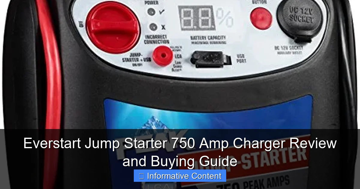 Everstart Jump Starter 750 Amp Charger Review and Buying Guide