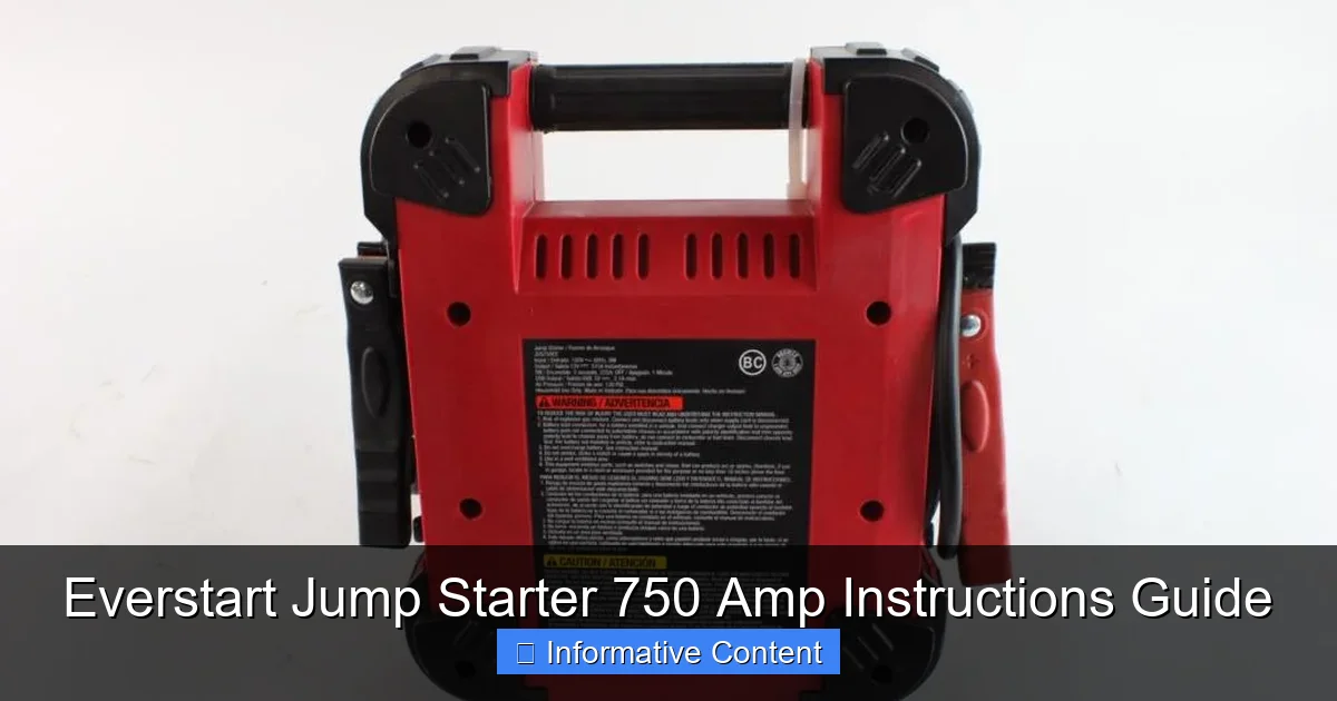 Everstart Jump Starter 750 Amp Instructions Guide