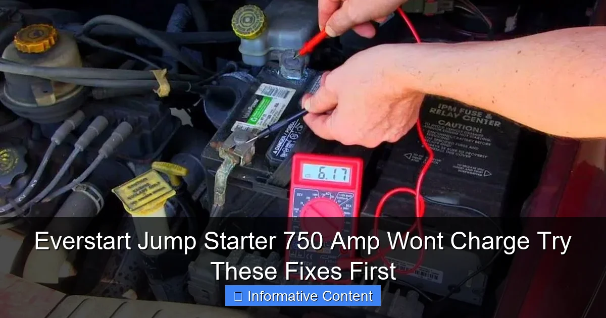 Everstart Jump Starter 750 Amp Wont Charge Try These Fixes First