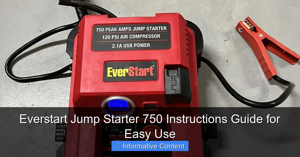 Everstart Jump Starter 750 Instructions Guide for Easy Use