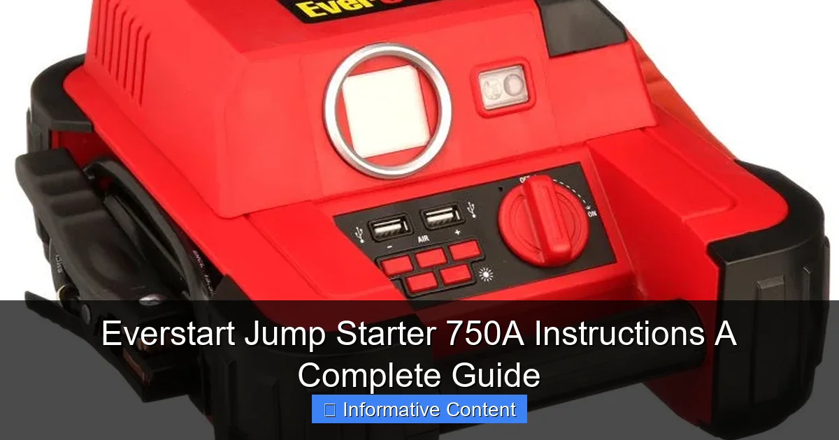 Everstart Jump Starter 750A Instructions A Complete Guide