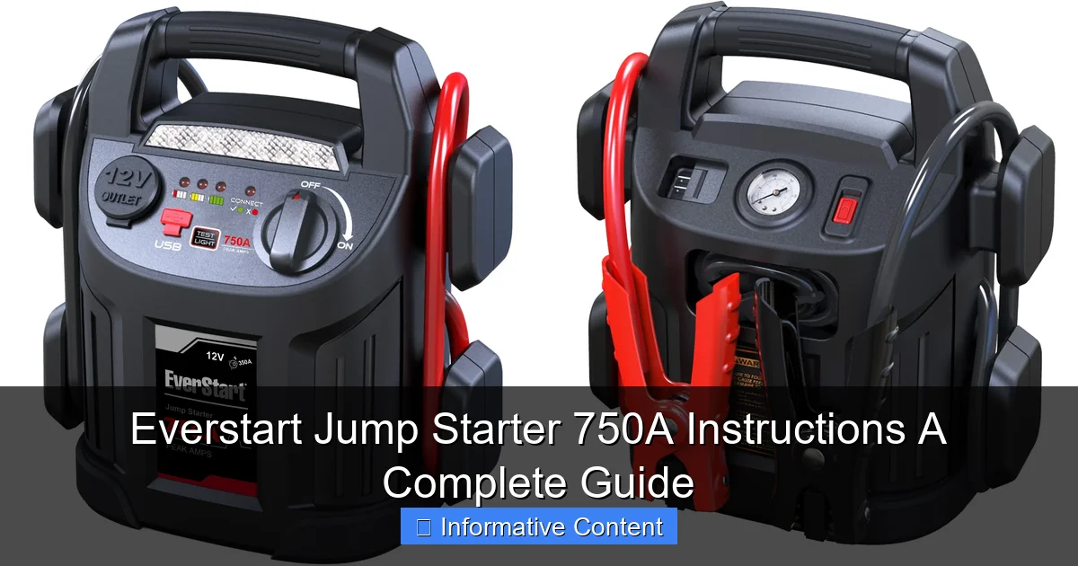 Everstart Jump Starter 750A Instructions A Complete Guide