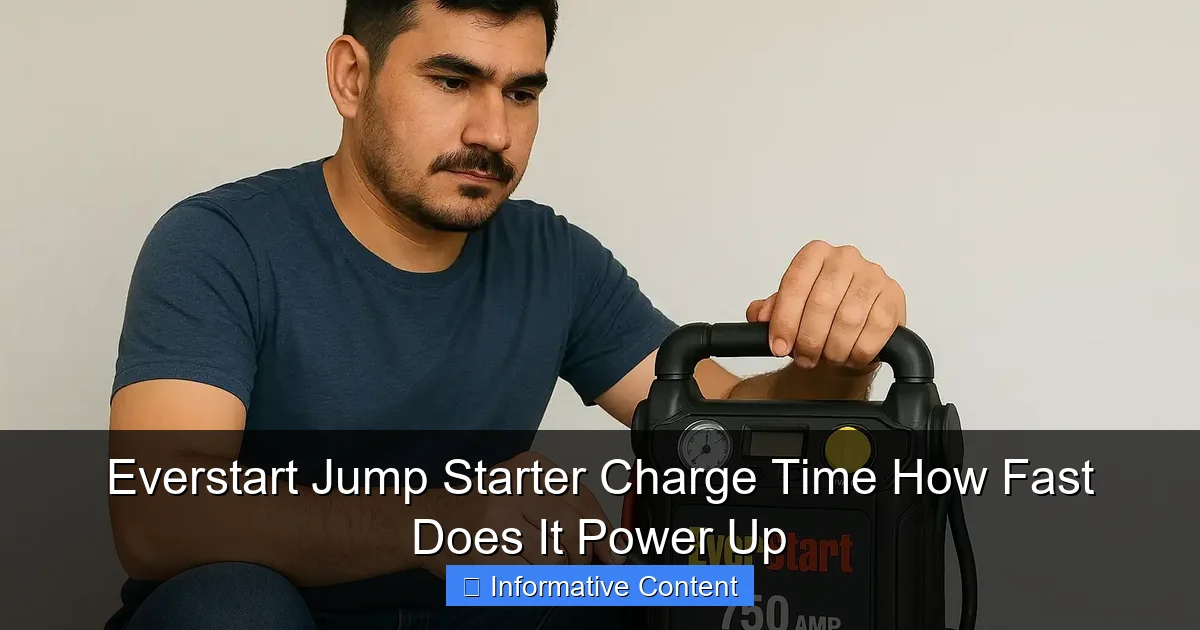 Everstart Jump Starter Charge Time How Fast Does It Power Up