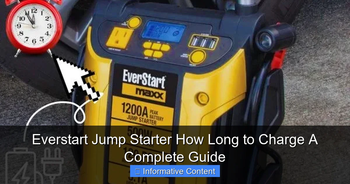 Everstart Jump Starter How Long to Charge A Complete Guide