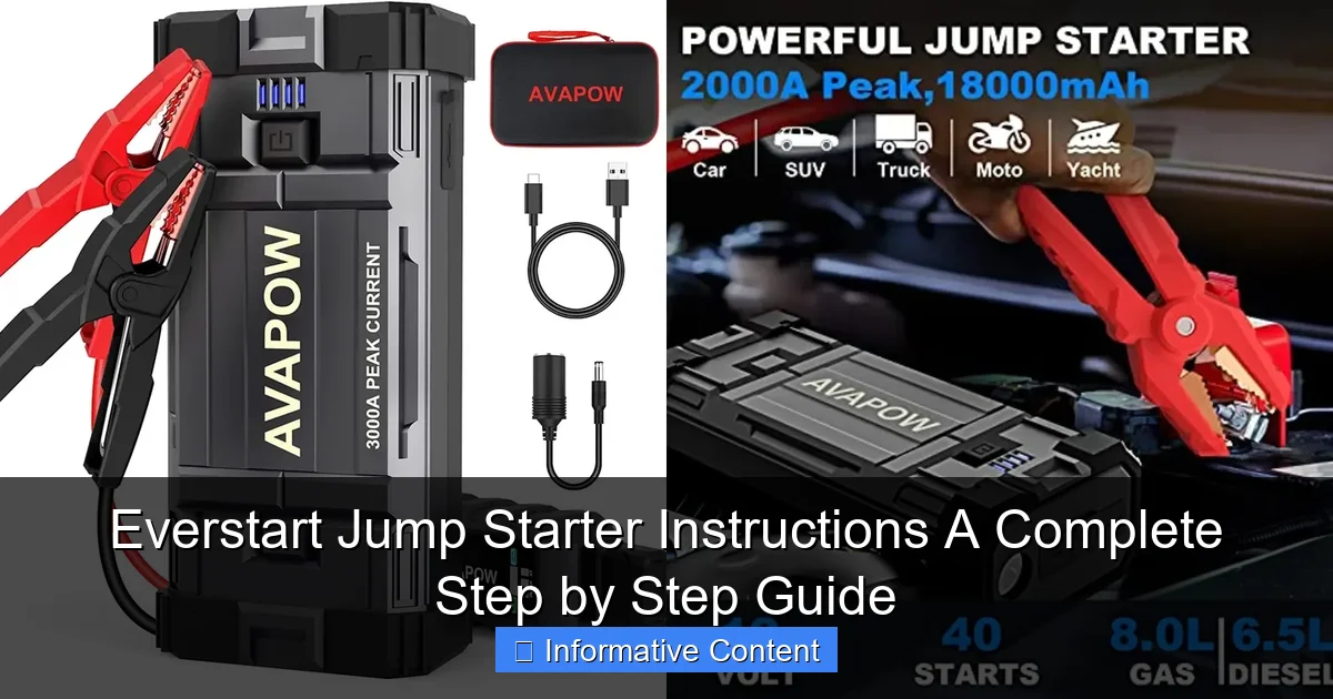 Everstart Jump Starter Instructions A Complete Step by Step Guide