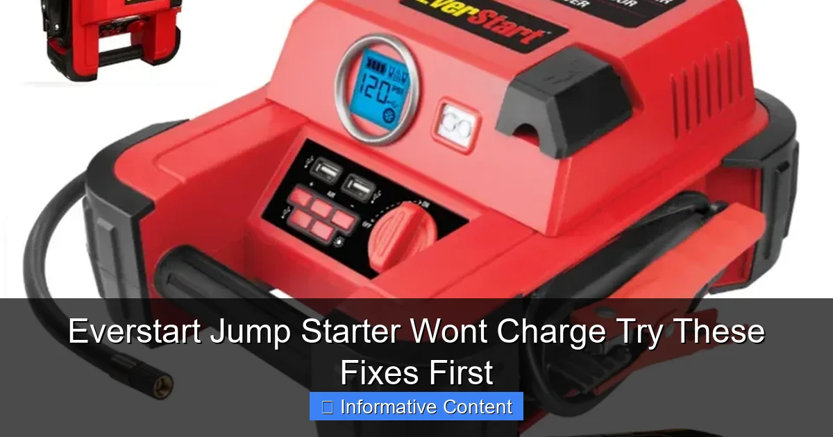 Everstart Jump Starter Wont Charge Try These Fixes First