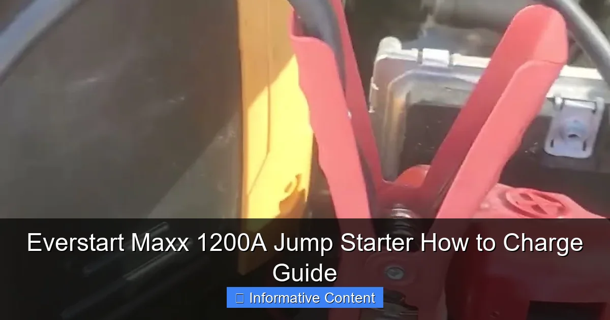Everstart Maxx 1200A Jump Starter How to Charge Guide