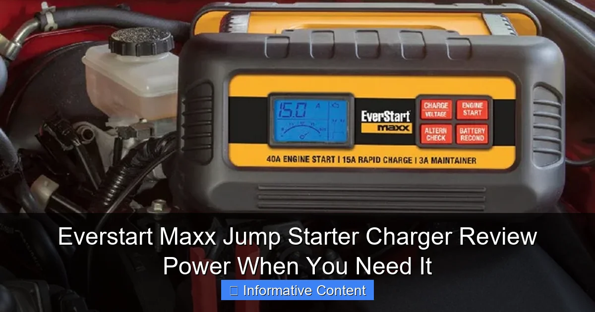 Everstart Maxx Jump Starter Charger Review Power When You Need It