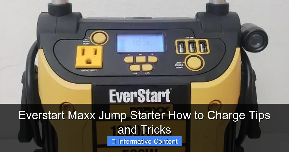 Everstart Maxx Jump Starter How to Charge Tips and Tricks