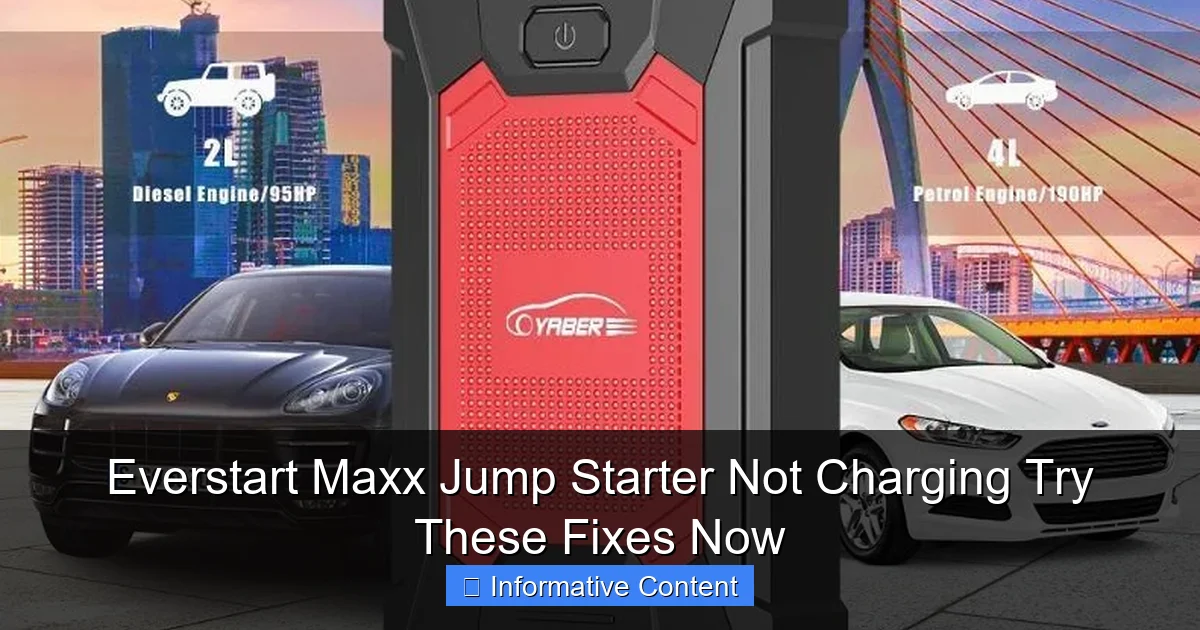 Everstart Maxx Jump Starter Not Charging Try These Fixes Now