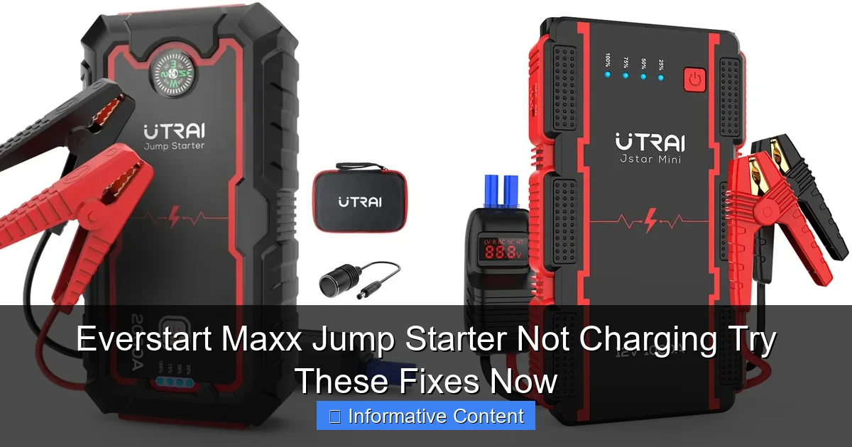 Everstart Maxx Jump Starter Not Charging Try These Fixes Now