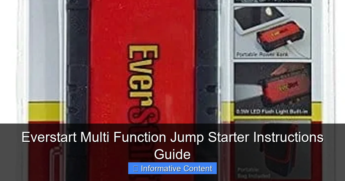 Everstart Multi Function Jump Starter Instructions Guide