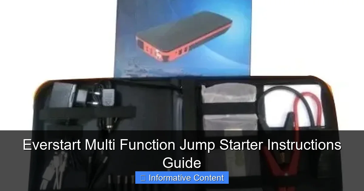 Everstart Multi Function Jump Starter Instructions Guide