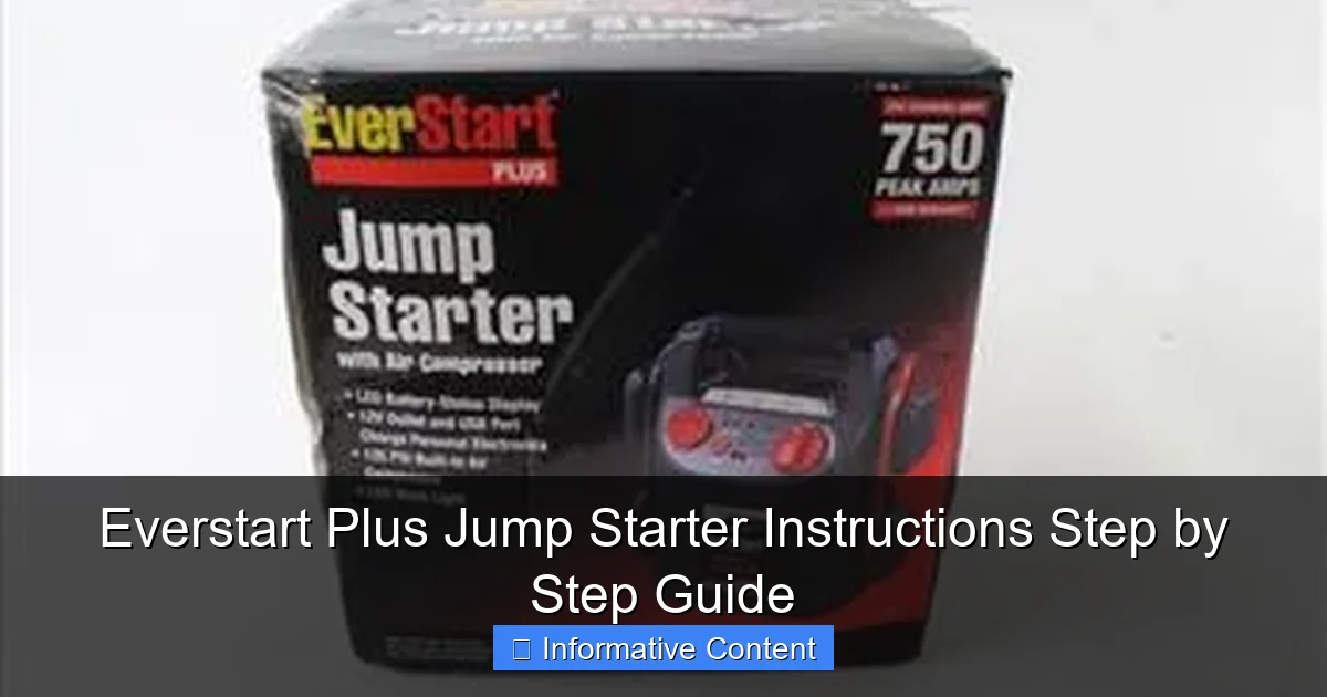 Everstart Plus Jump Starter Instructions Step by Step Guide