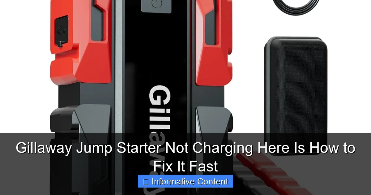 Gillaway Jump Starter Not Charging Here Is How to Fix It Fast