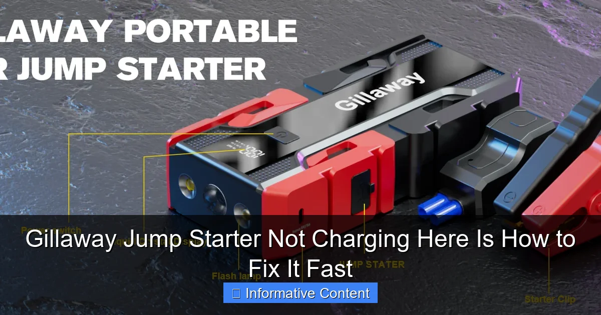 Gillaway Jump Starter Not Charging Here Is How to Fix It Fast