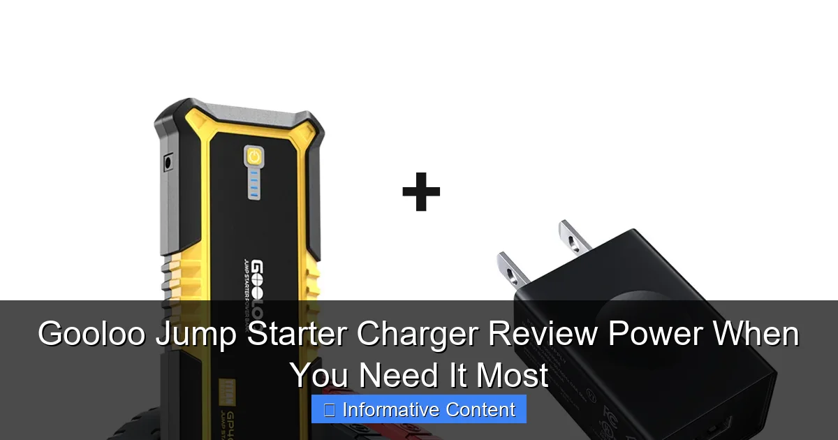 Gooloo Jump Starter Charger Review Power When You Need It Most
