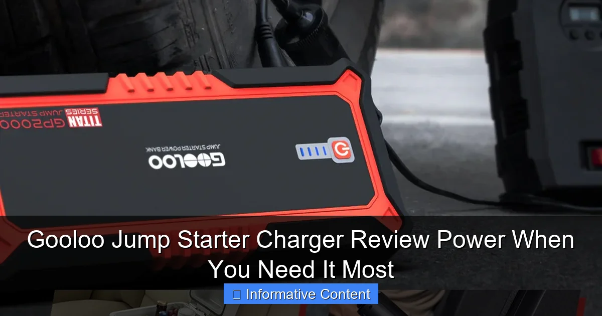 Gooloo Jump Starter Charger Review Power When You Need It Most