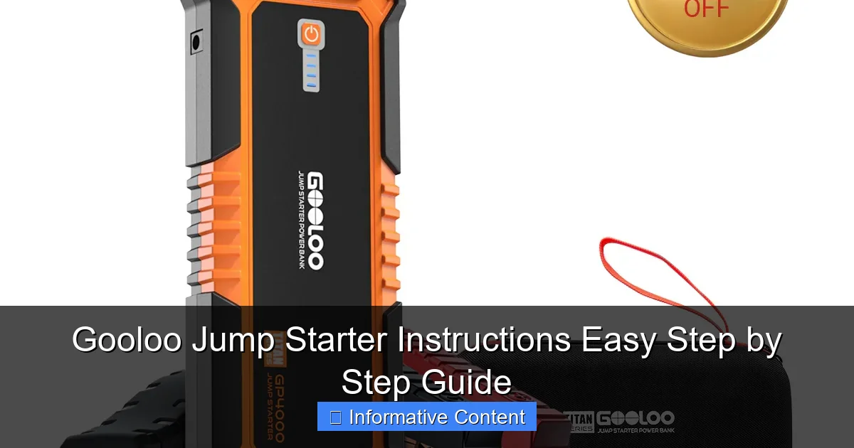 Gooloo Jump Starter Instructions Easy Step by Step Guide